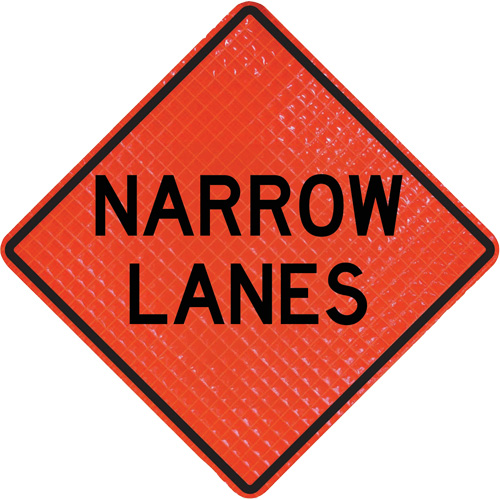 Quadra Flex Roll-Up Sign with Traffic Control Person Ahead Symbol Northern Industrial Supply Inc.