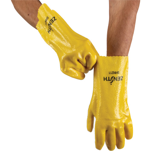 Gants &agrave; fini rugueux et r&eacute;sistants aux produits chimiques, Taille 9, 12" lo, PVC, Doublure en Interlock, 47-mil Northern Industrial Supply Inc.