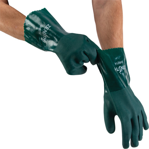 Gants verts &agrave; double enduit, 12" lo, PVC, Doublure en Jersey de coton, 70 mils Northern Industrial Supply Inc.