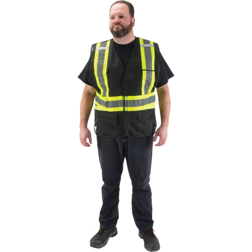 CSA Compliant Surveyor Vest, Black, Medium, Polyester Northern Industrial Supply Inc.