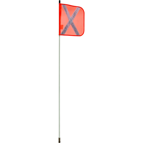 Tige de s&eacute;curit&eacute; robuste, Fixation Filet&eacute;, Hauteur 5', Orange avec X r&eacute;fl&eacute;chissant Northern Industrial Supply Inc.