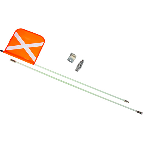 Tige de s&eacute;curit&eacute; robuste, Fixation Filet&eacute;, Hauteur 8', Orange avec X r&eacute;fl&eacute;chissant Northern Industrial Supply Inc.