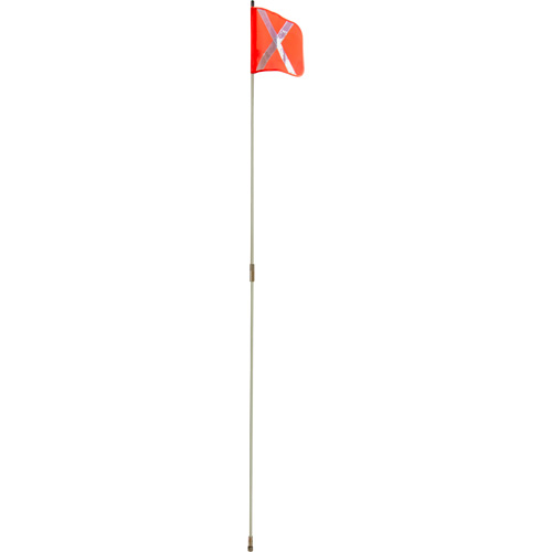 Tige de s&eacute;curit&eacute; robuste, Fixation Filet&eacute;, Hauteur 8', Orange avec X r&eacute;fl&eacute;chissant Northern Industrial Supply Inc.