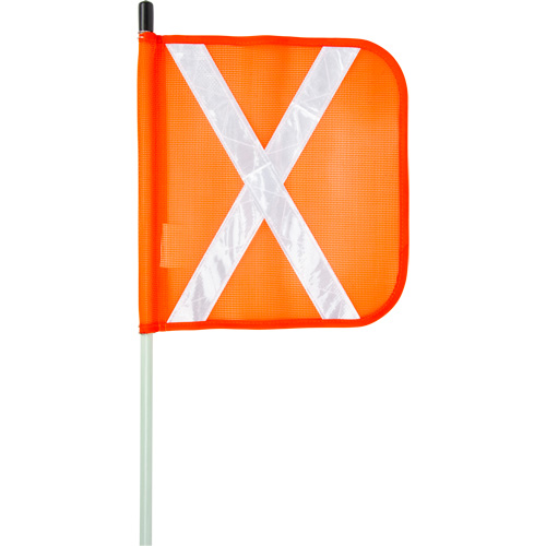 Tige de s&eacute;curit&eacute; robuste, Fixation Filet&eacute;, Hauteur 8', Orange avec X r&eacute;fl&eacute;chissant Northern Industrial Supply Inc.