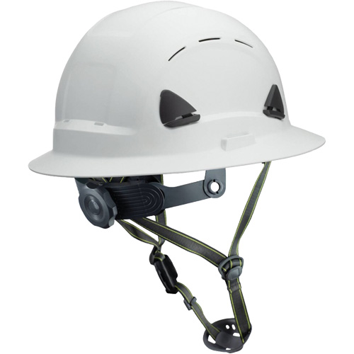 Fibre Metal Climbing Style Helmet with Full Brim, Meets CSA Type 2, Ratchet Suspension, Vented Northern Industrial Supply Inc.