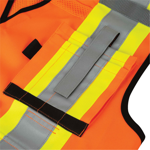 6680 Veste d'arpenteur antimicrobienne haute visibilit&eacute; avec dos en maille, Orange haute visibilit&eacute;, Petit, Polyester Northern Industrial Supply Inc.