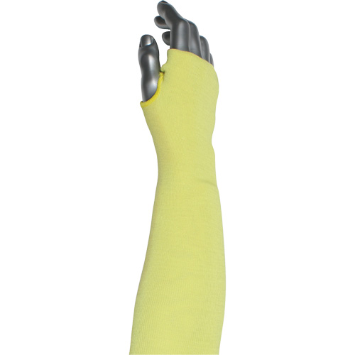 Kut Gard&reg; Single-Ply Cut-Resistant Sleeve with Thumb Hole, Aramid/ATA&reg;, 10", ASTM ANSI Level A4, Yellow Northern Industrial Supply Inc.