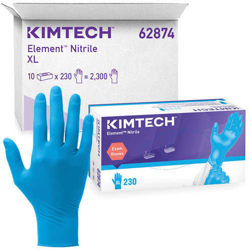 Gants d'examen Kimtech Element, T-petit, Nitrile, 3,2 mils, Sans poudre, Bleu, Classe 2 Northern Industrial Supply Inc.