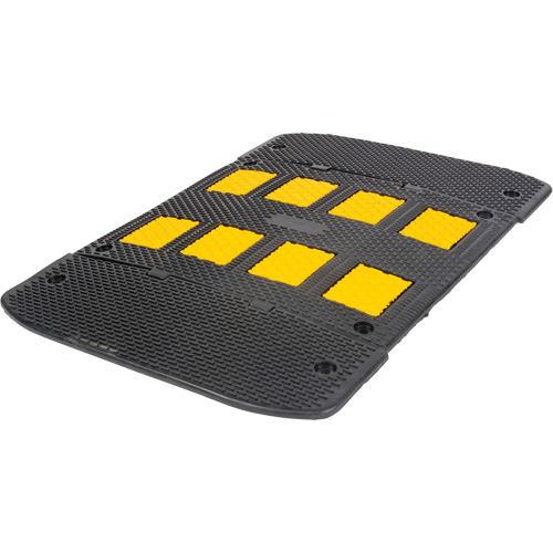 Speed Hump with End Caps, Rubber, 3' L x 40" W x 2" H Northern Industrial Supply Inc.