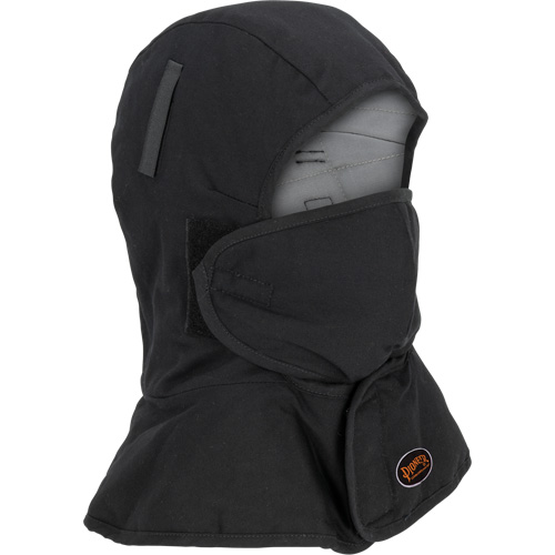 Pioneer 765A Flame-Resistant Quilted Hard Hat Liner with Long Neck & Detachable Mouthpiece, Black/Grey, Cotton/FR-Tech&reg;/Modacrylic/Nylon Northern Industrial Supply Inc.