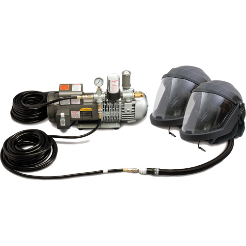 2-Worker DEFENDER Supplied Air Shield & Helmet System Northern Industrial Supply Inc.