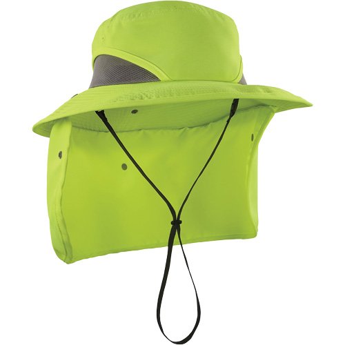Chill-Its 8934 Ranger Hat with Neck Shade, Small/Medium, Hi-Vis Lime Northern Industrial Supply Inc.