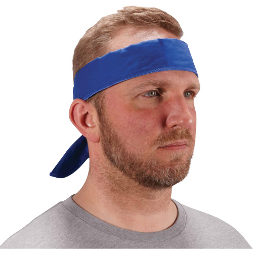 Bandeau de refroidissement Chill-Its 6702 avec polym&egrave;res int&eacute;gr&eacute;s et fermeture &agrave; nouer, Bleu Northern Industrial Supply Inc.