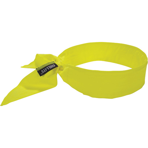 Bandeau de refroidissement Chill-Its 6702 avec polym&egrave;res int&eacute;gr&eacute;s et fermeture &agrave; nouer, Jaune lime haute visibilit&eacute; Northern Industrial Supply Inc.