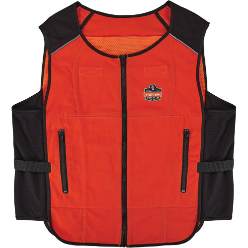 Veste de refroidissement &agrave; changement de phase l&eacute;g&egrave;re avec sachets de recharge Chill-Its 6260, 2T-grand/3T-grand, Orange Northern Industrial Supply Inc.