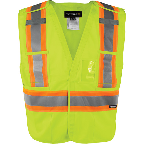 Gilet haute visibilit&eacute; &agrave; d&eacute;tachement rapide en 5 points, Orange haute visibilit&eacute;, Moyen/Petit, Polyester Northern Industrial Supply Inc.