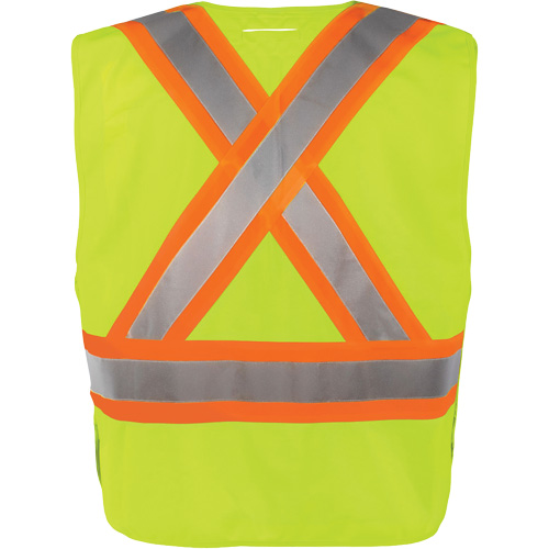 Gilet haute visibilit&eacute; &agrave; d&eacute;tachement rapide en 5 points, Orange haute visibilit&eacute;, Moyen/Petit, Polyester Northern Industrial Supply Inc.