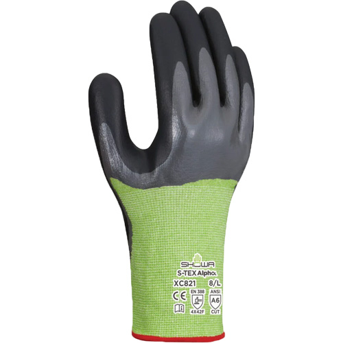 Gants r&eacute;sistants &agrave; la coupe S-TEX Alpha XC821, Taille 2T-Grand/10, Calibre 18, Rev&ecirc;tement Nitrile, Enveloppe en Polyester/Nylon/Polyur&eacute;thane/PEHP/Tungst&egrave;ne, ASTM ANSI niveau A6/EN 388 niveau F Northern Industrial Supply Inc.