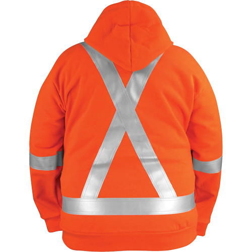 High-Visibility Wind Resistant Zip-Front Sweatshirt with DetachableHood, Men's, X-Large, High Visibility Orange, 27.7 cal/cm² Northern Industrial Supply Inc.