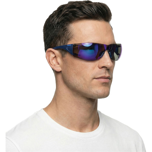 Adapt Lite Safety Glasses, Blue Mirror Lens, Anti-Fog/Anti-Scratch, ANSI Z87+/Meets/Exceeds CSA Z94.3 Northern Industrial Supply Inc.