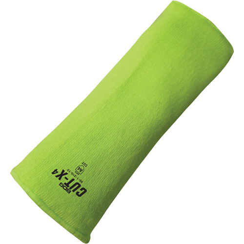 Manchette r&eacute;sistante &agrave; la coupe Cut-X, Fibre de verre/Poly&eacute;thyl&egrave;ne, 16", ASTM ANSI niveau A4, Lime haute visibilit&eacute; Northern Industrial Supply Inc.