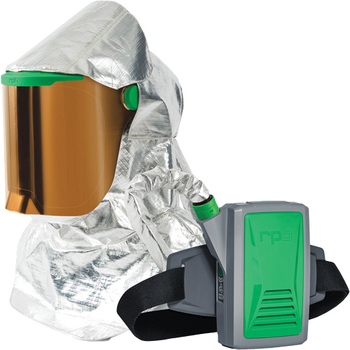Respirateur &agrave; chaleur radiante Z-Link avec souffleur & montage &agrave; la ceinture, Respirateur &agrave; masque/Capuchon & visi&egrave;re, Pile Lithium-ion Northern Industrial Supply Inc.