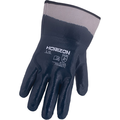 Horizon&reg; Navy Gloves with Pasted Cuffs, 2X-Large, Nitrile Coating, Jersey/Cotton Shell Northern Industrial Supply Inc.