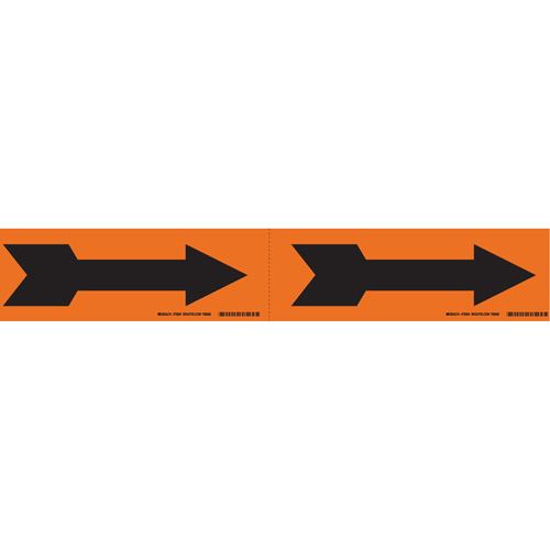 Arrow Pipe Markers, Self-Adhesive, 2-1/4" H x 7" W, Black on Orange Northern Industrial Supply Inc.