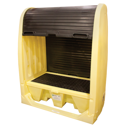 Drum Hardcover & Spillpallet With  Drain, 60" L x 37" W x 72" H, 2000 lbs. Load Capacity Northern Industrial Supply Inc.