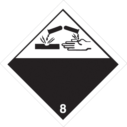 Corrosive Materials TDG Placard, Tagboard Northern Industrial Supply Inc.