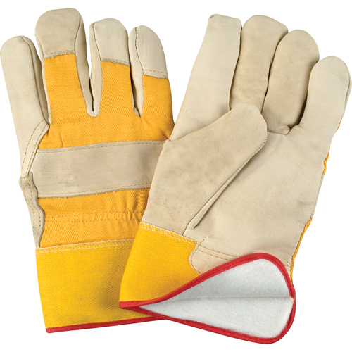 Abrasion-Resistant Winter-Lined Fitters Gloves, Large, Grain Cowhide Palm, Foam Fleece Inner Lining Northern Industrial Supply Inc.