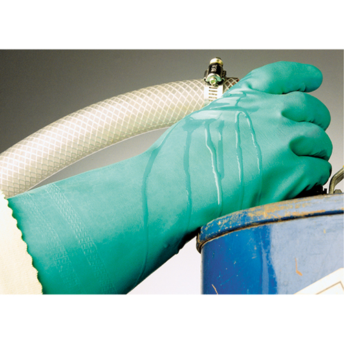 StanSolv&reg; Embossed Z-Pattern Grip Gloves, Size Medium/8, 14" L, Nitrile, Interlock Inner Lining, 11-mil Northern Industrial Supply Inc.
