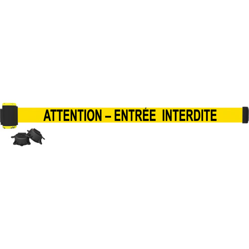 Barri&egrave;re &agrave; fixation murale, Plastique, Fixation magn&eacute;tique, 7', Ruban Noir et jaune Northern Industrial Supply Inc.