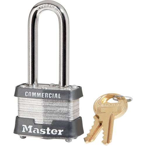 Laminated Padlock, Silver, Keyed Alike, Laminated Steel, 1-9/16" Width Northern Industrial Supply Inc.