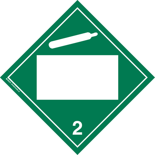 Non-Toxic Gas TDG Placard, Plastic Northern Industrial Supply Inc.