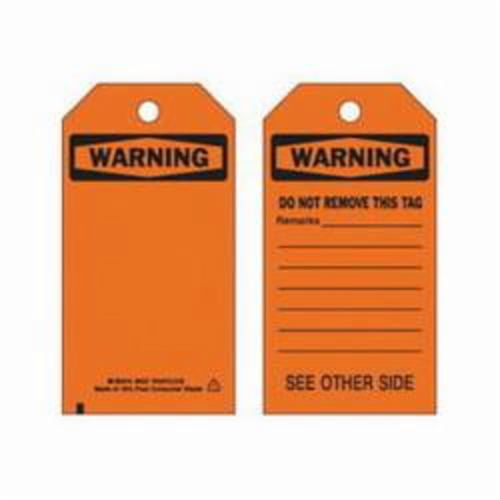 Self-Laminating Safety Tags, Polyester, 3" W x 5-3/4" H, English Northern Industrial Supply Inc.