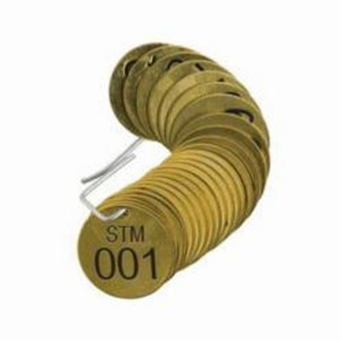 &eacute;tiquettes num&eacute;rot&eacute;es pour vannes STM, # 001-025, Laiton, 1,5" dia. Northern Industrial Supply Inc.