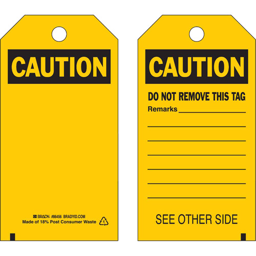 Self-Laminating Safety Tags, Polyester, 4" W x 7" H, English Northern Industrial Supply Inc.