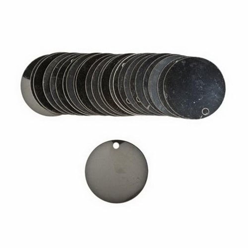 &eacute;tiquettes vierges inscriptibles pour vannes, Acier inoxydable, 1,5" dia. Northern Industrial Supply Inc.