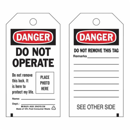 &eacute;tiquettes  Do Not Operate  autoplastifiantes, Polyester, 3" la x 5-3/4" h, Anglais Northern Industrial Supply Inc.