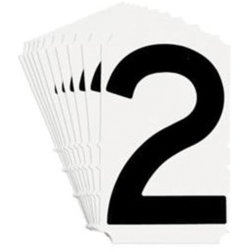Quick-Align&reg; Individual Gothic Number and Letter Labels, 2, 4" H, Black Northern Industrial Supply Inc.