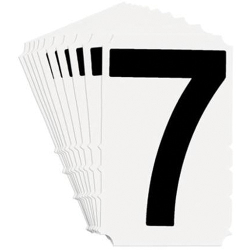 &eacute;tiquettes de lettres et chiffres gothiques individuels Quick-Align, 7, 4" h, Noir sur blanc Northern Industrial Supply Inc.