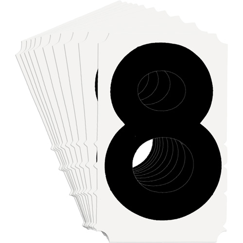 &eacute;tiquettes de lettres et chiffres gothiques individuels Quick-Align, 8, 4" h, Noir Northern Industrial Supply Inc.