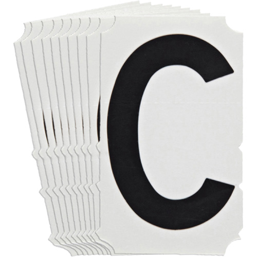 &eacute;tiquettes de lettres et chiffres gothiques individuels Quick-Align, C, 4" h, Noir Northern Industrial Supply Inc.