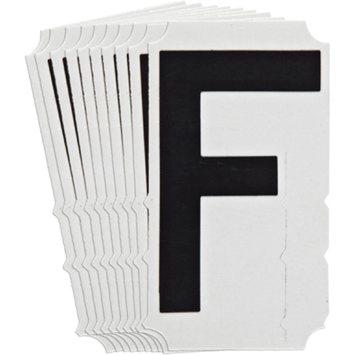 Quick-Align&reg; Individual Gothic Number and Letter Labels, F, 4" H, Black Northern Industrial Supply Inc.