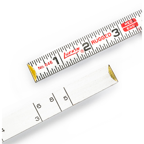 R&egrave;gle de maçon Red End, 6' lo, Bois, Graduations de 1/16" Northern Industrial Supply Inc.