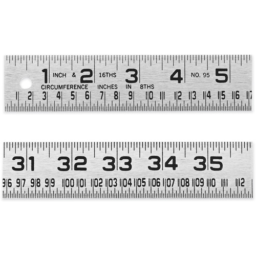 R&egrave;gle de circonf&eacute;rence pour ferblantier, 4' lo, Acier, Graduations de 1/16" Northern Industrial Supply Inc.