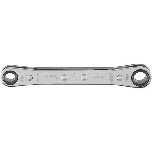 Double Box Ratcheting Wrench, 12 Point, 1/4" x 5/16", Polished Finish Northern Industrial Supply Inc.