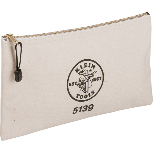 Pochette pour outils avec fermeture &agrave; glissi&egrave;re, Toile, 1 pochettes, Beige Northern Industrial Supply Inc.