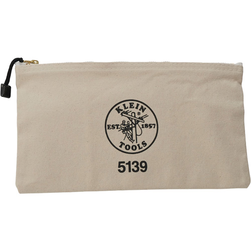 Pochette pour outils avec fermeture &agrave; glissi&egrave;re, Toile, 1 pochettes, Beige Northern Industrial Supply Inc.